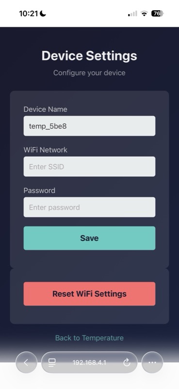 ESP32 Temperature Monitor Display